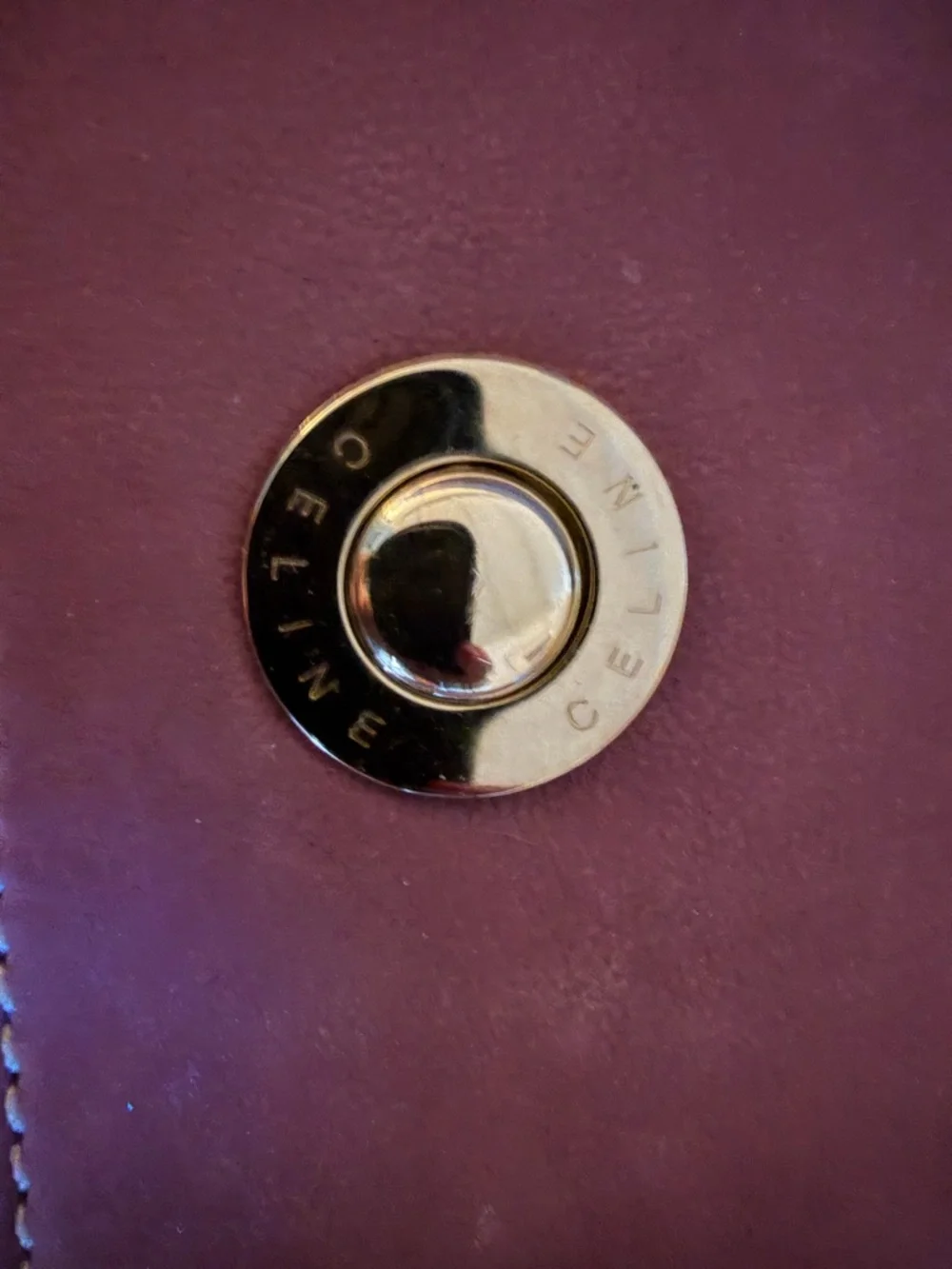 Celine Suede Satchel Handbag in Plum - Picture 6 of 14